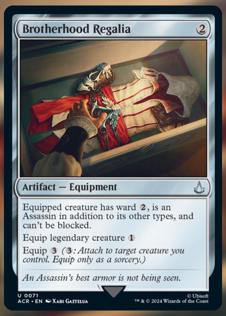 Magic The Gathering Brotherhood Regalia Card