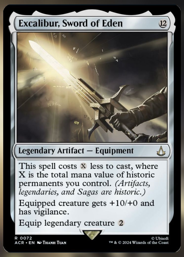 Magic The Gathering Excalibur, Sword Of Eden Card