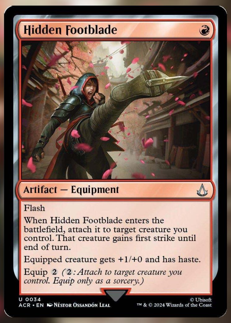 Magic The Gathering Hidden Footblade Card