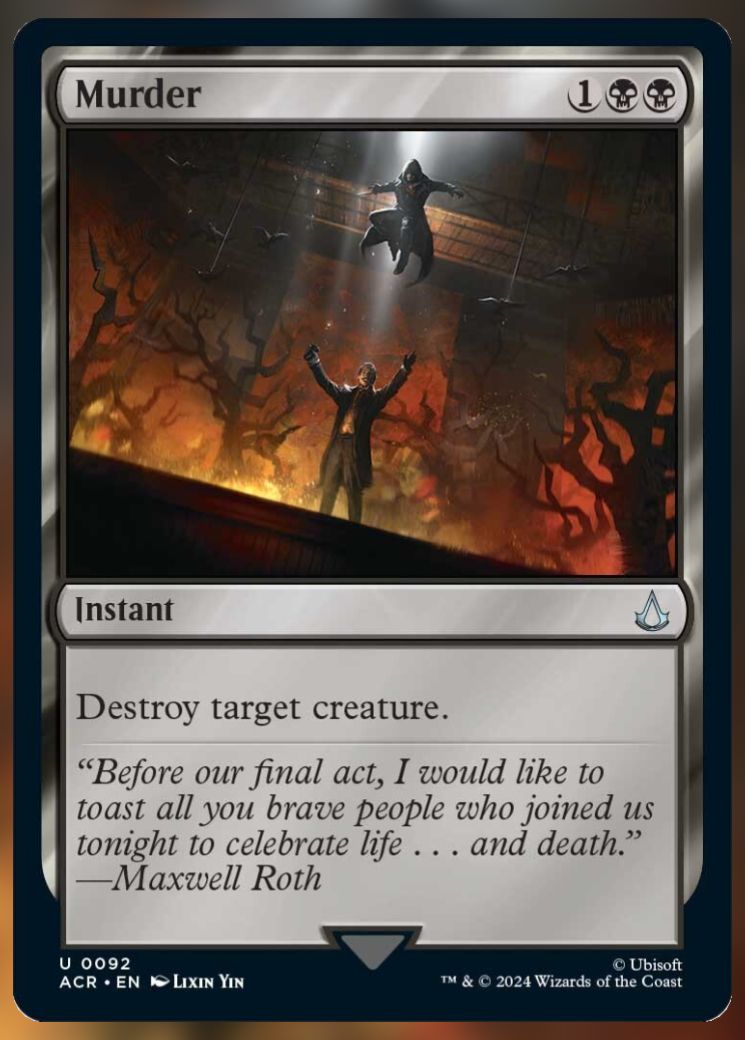 Magic The Gathering Murder Card