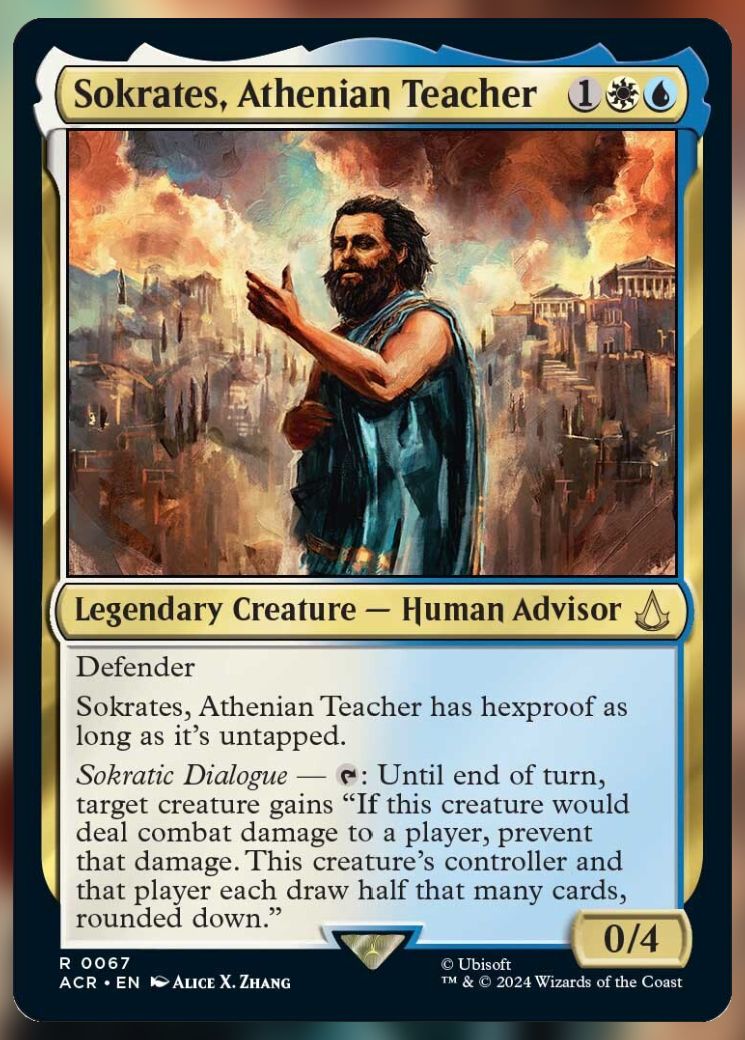 Magic The Gathering Sokrates, Athenian Teacher Card