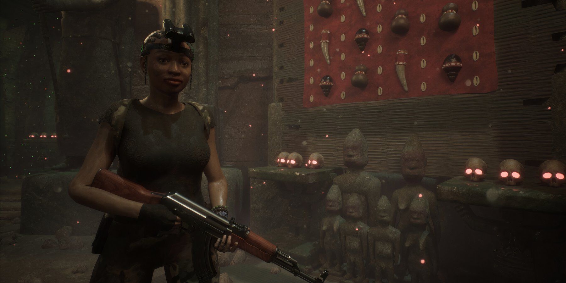 main character of Outliver Tribulation holding a gun