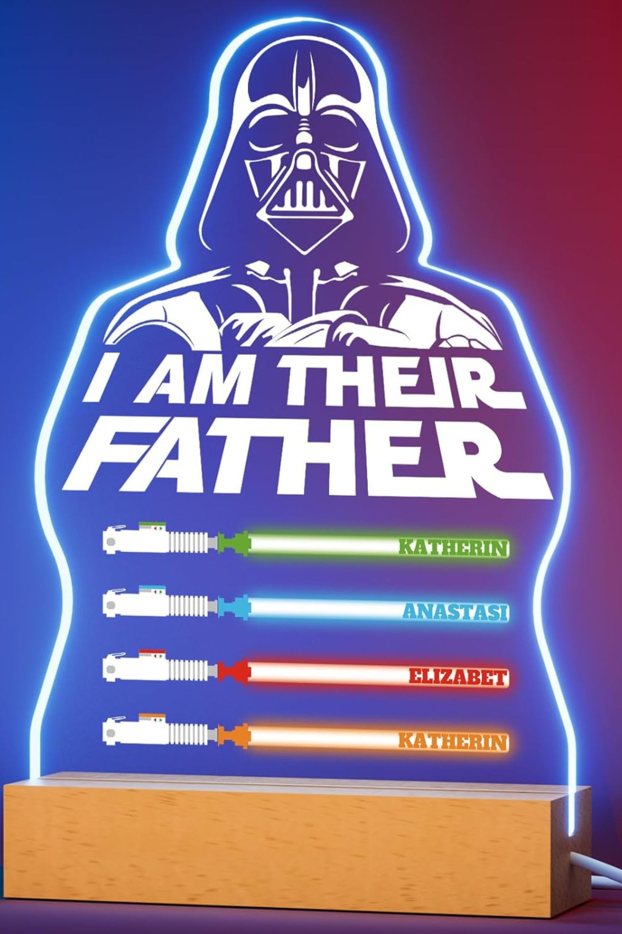 Custom Name Lightsaber 3D Night Light