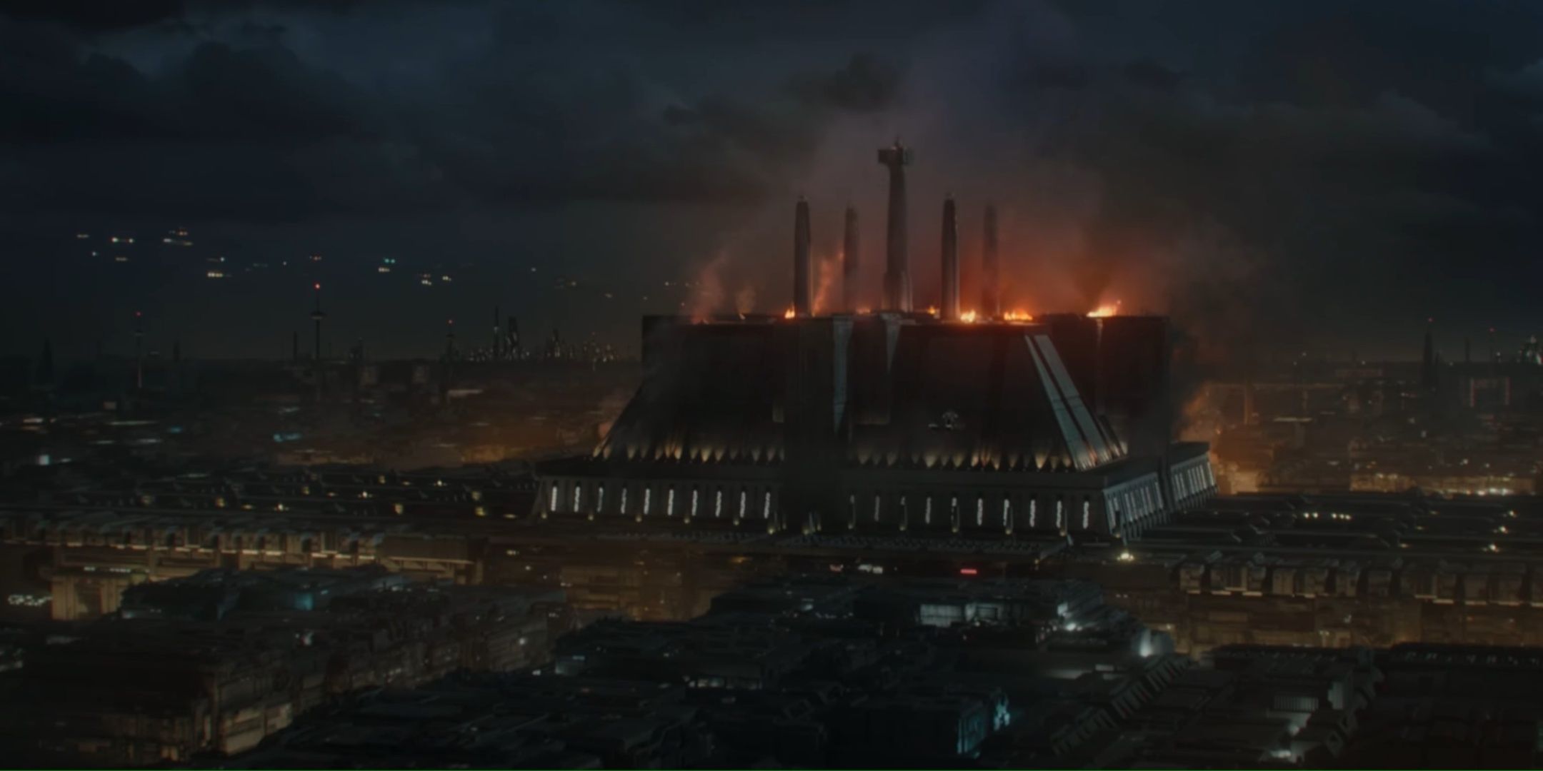 The Jedi Temple Burns After Order 66