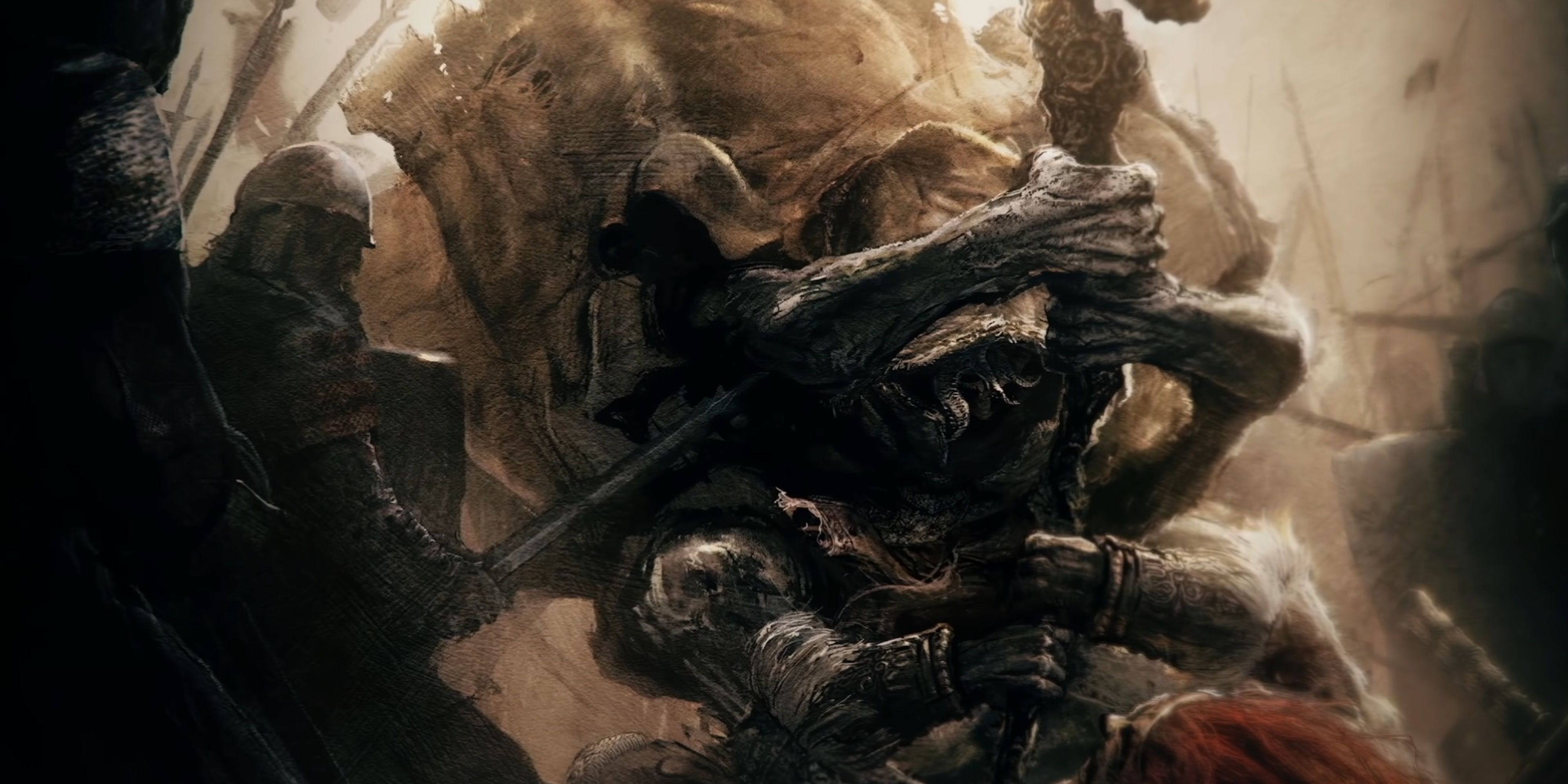 Morgott fighting Elden Ring opening cinematic