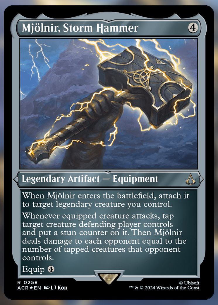 Mjolnir, Storm Hammer etched