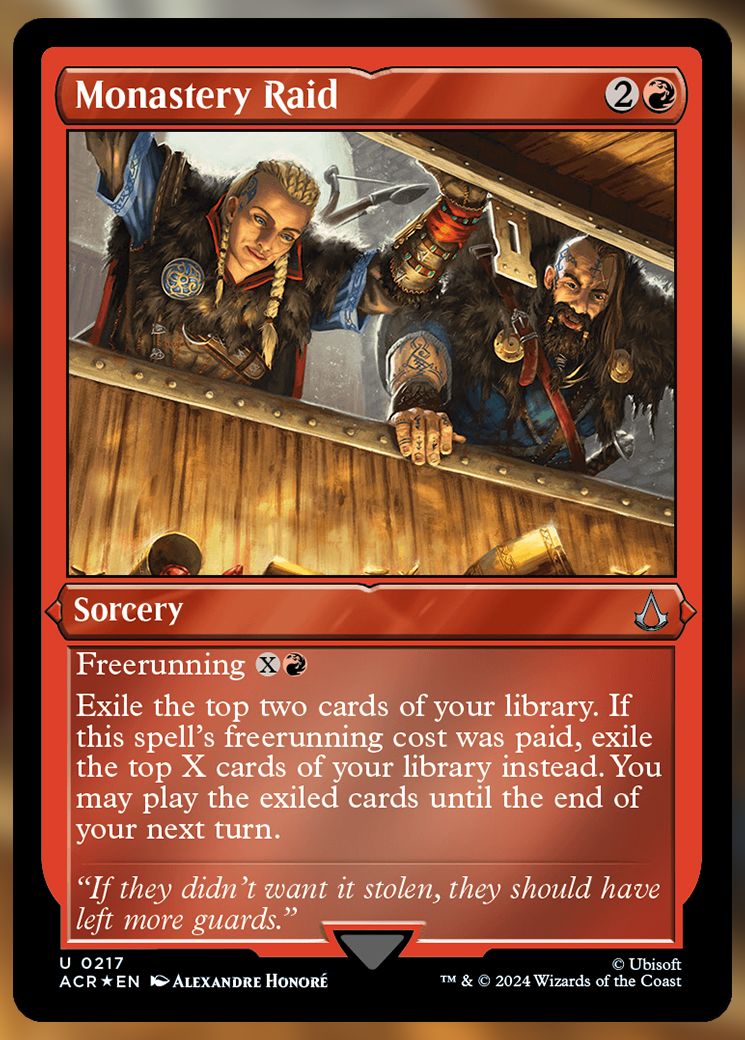 Monastery Raid etched