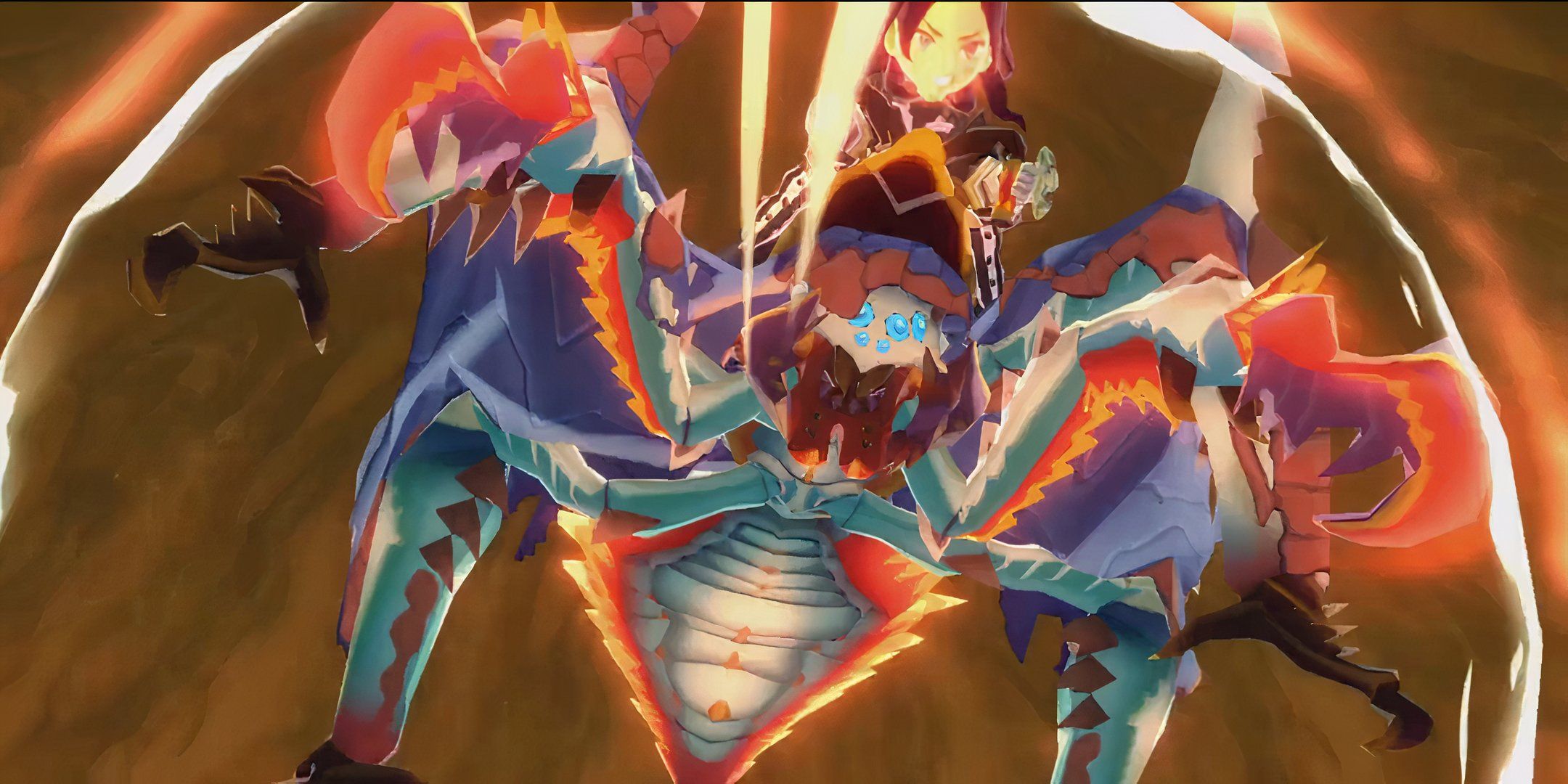 Nerscylla Leaping for a sting in Monster Hunter Stories
