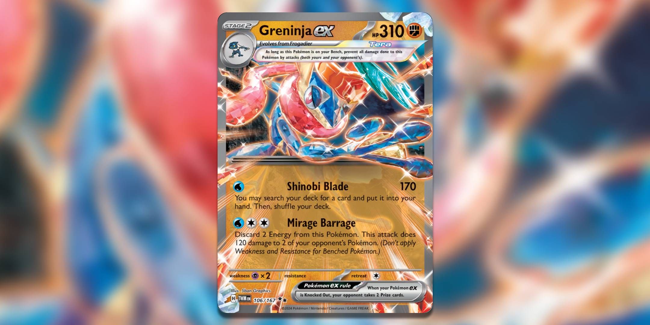 Tera Greninja ex from the Greninja Pidgeot Deck