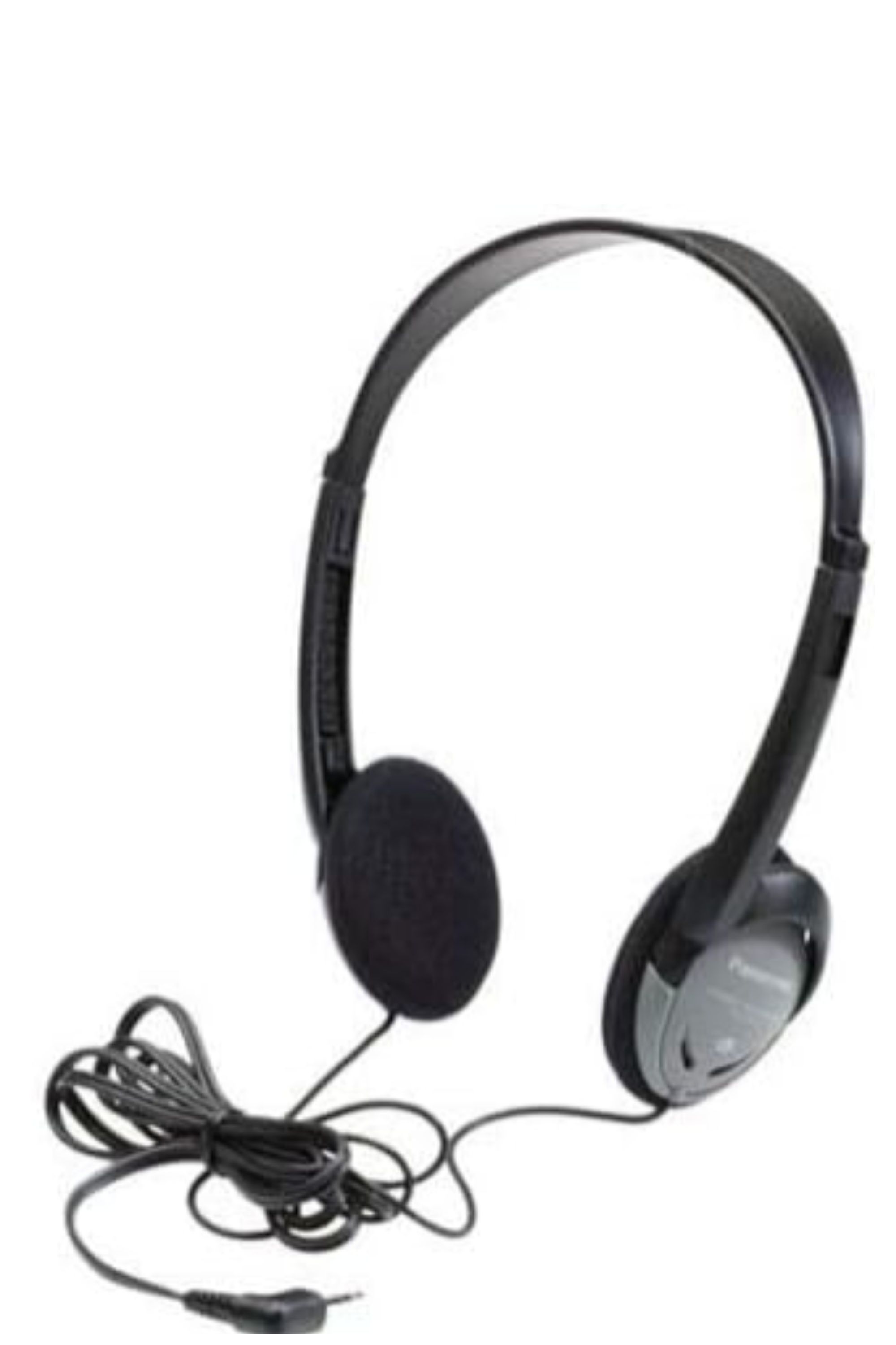 The wired Panasonic on-ear headphones against a white background.