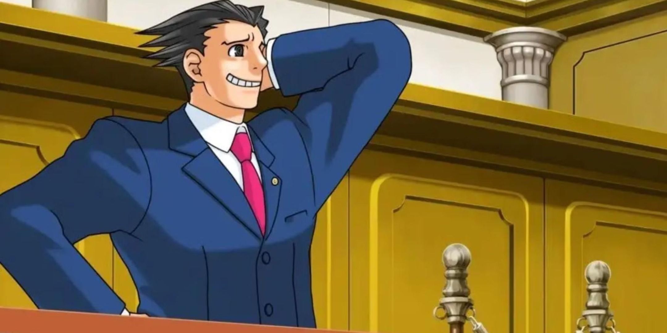 Phoenix Wright from Ace Attorney.