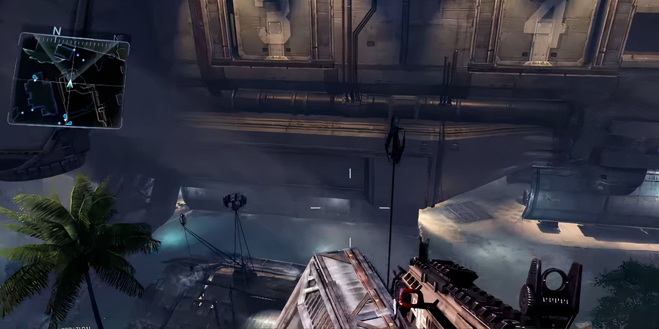 Playing multiplayer in the first Titanfall game.
