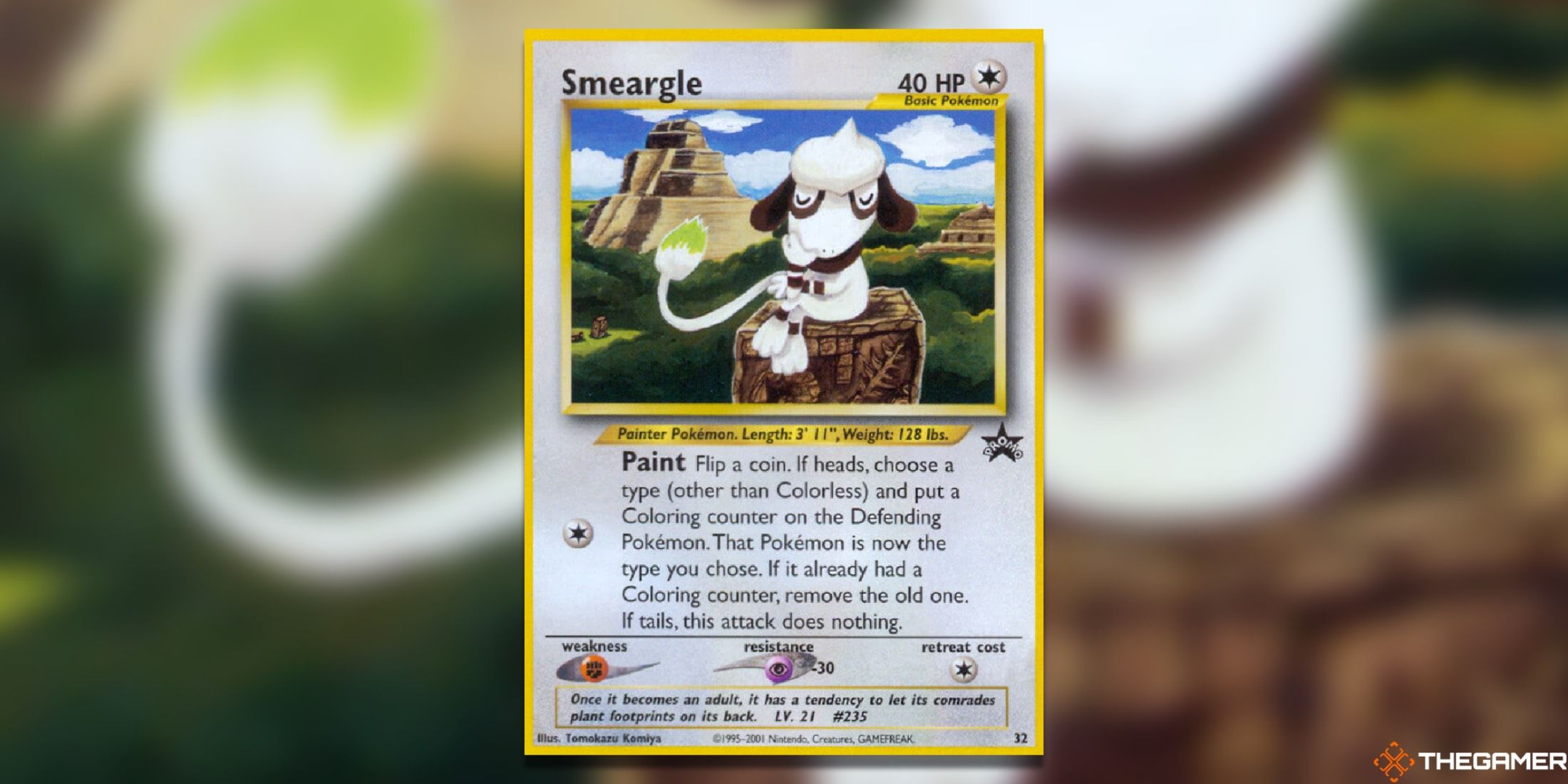The Smeargle WOTC Promo from the Pokemon TCG.