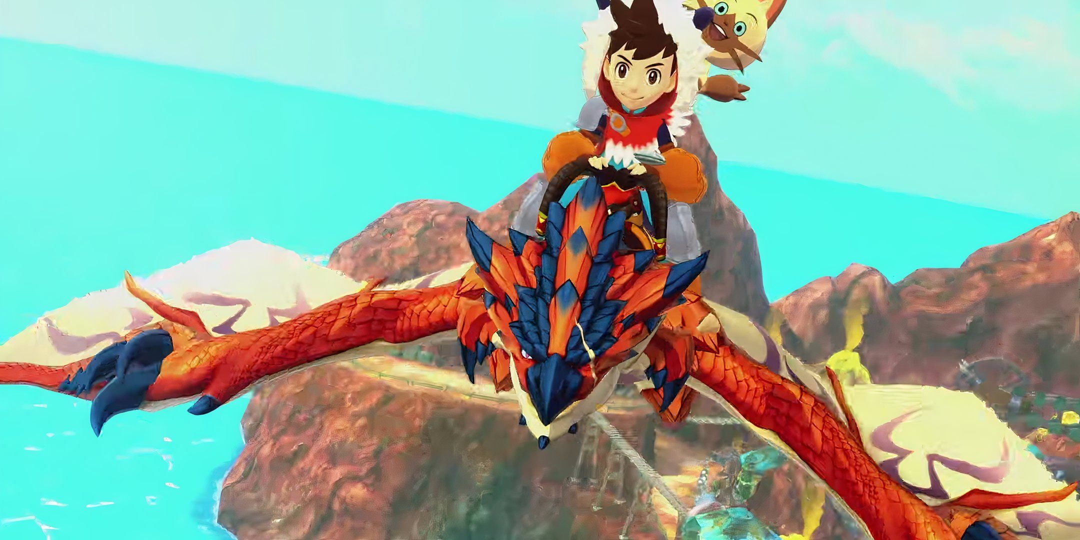 Flying with Ratha in Monster Hunter Stories: Remastered