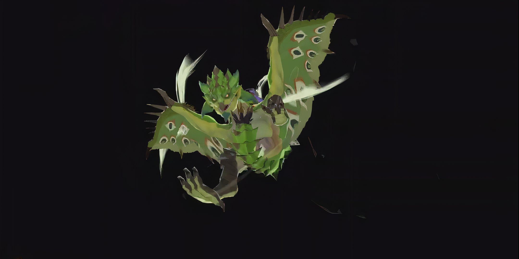 Rathian soaring in the sky for a Kinship attack in Monster Hunter Stories