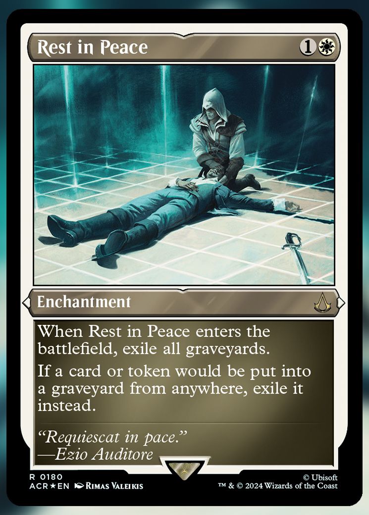 Rest in Peace etched