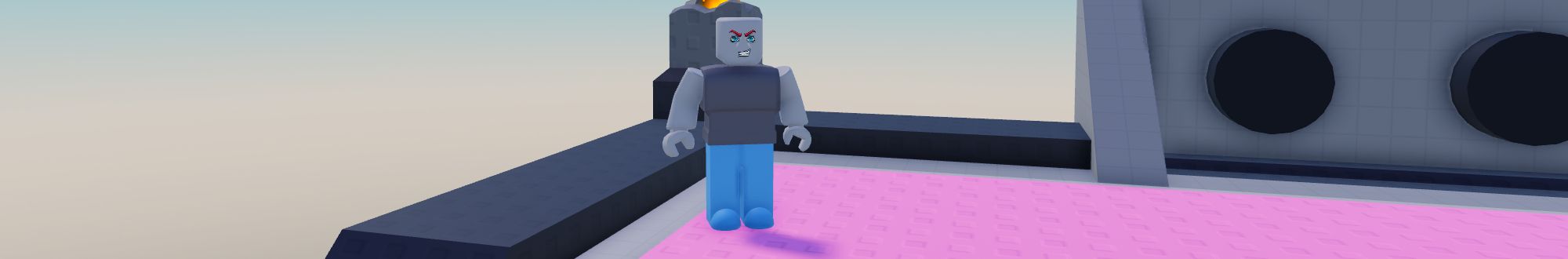 a player just standing in Project Smash on Roblox