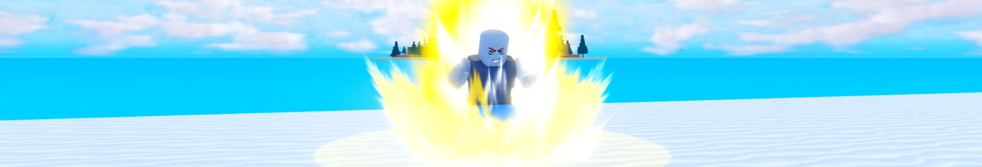 a player using charge energy in Dragon Ball Rage on Roblox