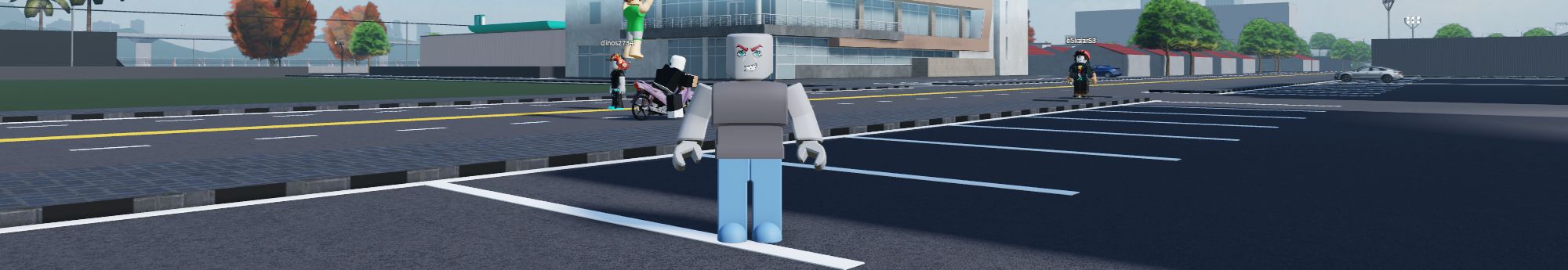 a player just standing in Drag Project on Roblox