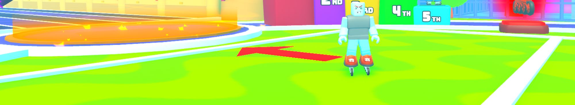 a player just standing in Roller Skate Racing on Roblox
