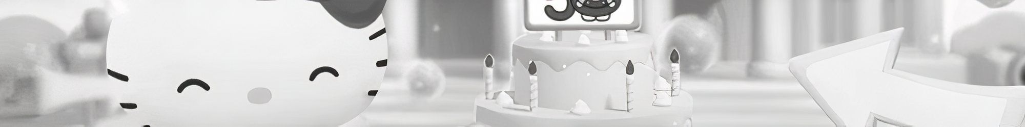 Roblox, Hello Kitty Cafe, Black And White Banner