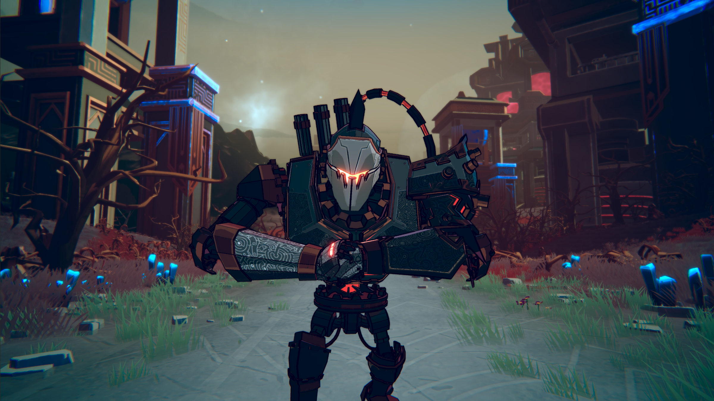 robot cracking its knuckles in quell shardfall