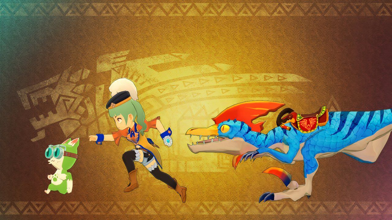 running with navirou and velocidrome in monster hunter stories