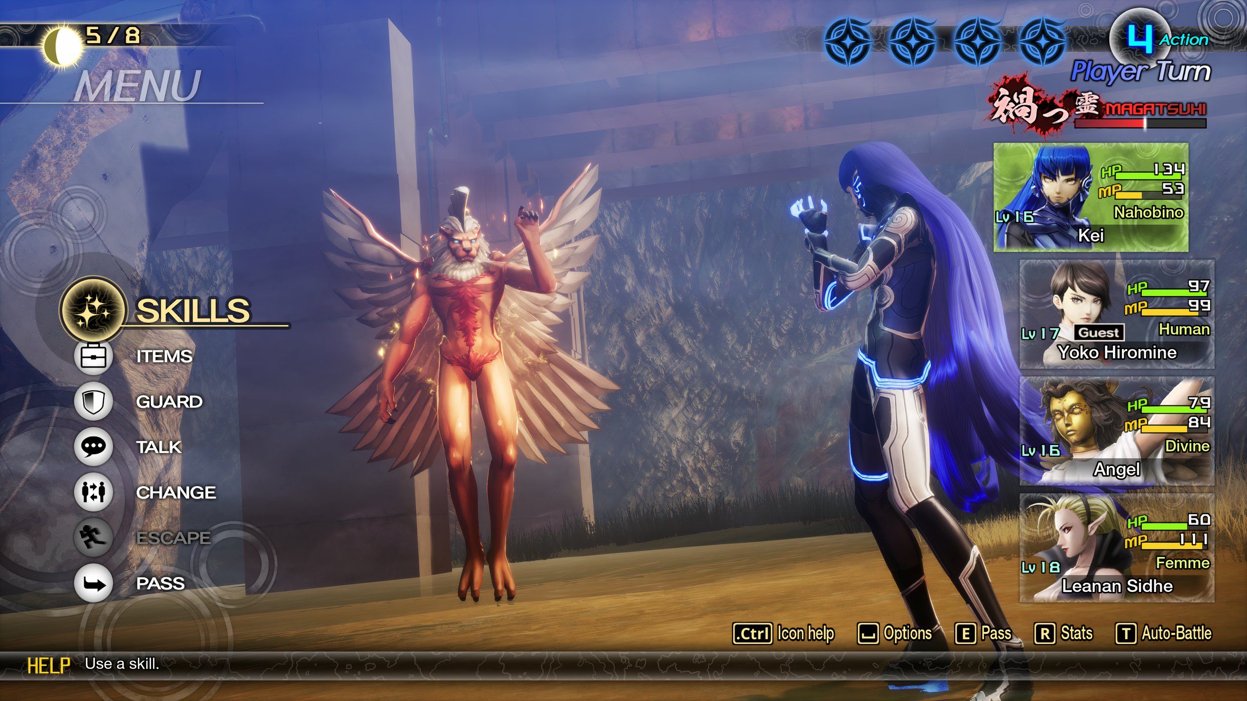 The Nahobino battles an early demon in Shin Megami Tensei 5: Vengeance