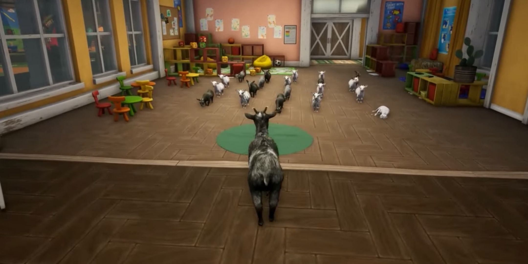 Substitute Teacher event in Goat Simulator 3: Multiverse Of Nonsense