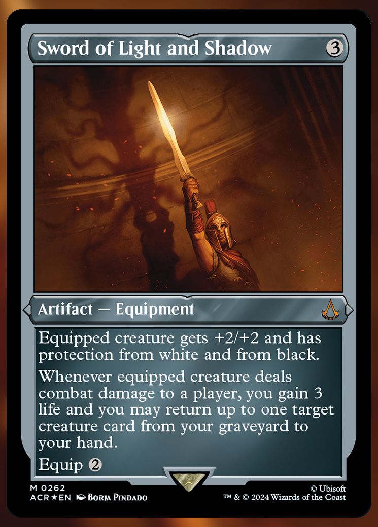 Sword of Light and Shadow etched