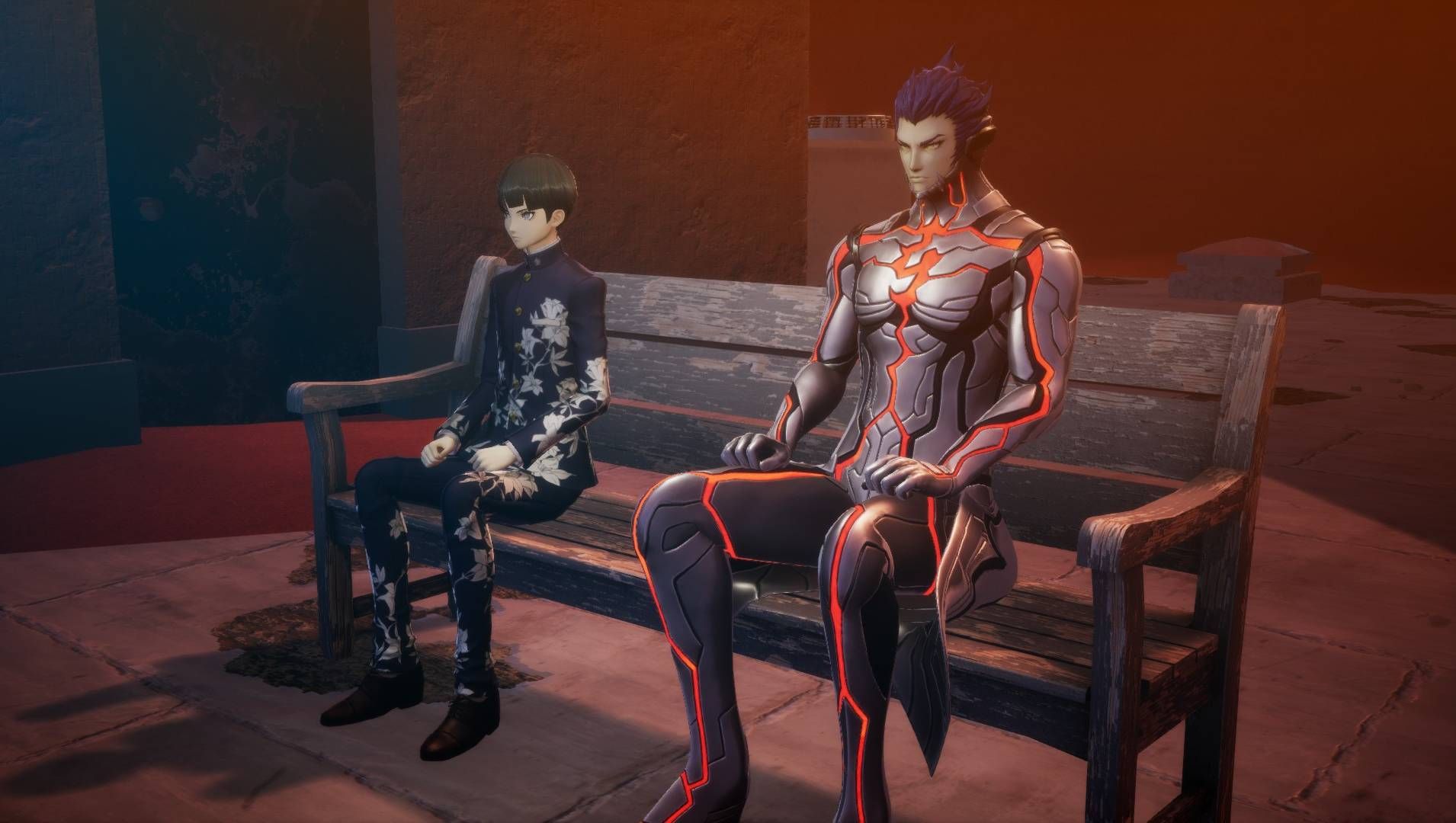 The protagonist and Aaogami in a Demon Haunt in Shin Megami Tensei 5 Vengeance