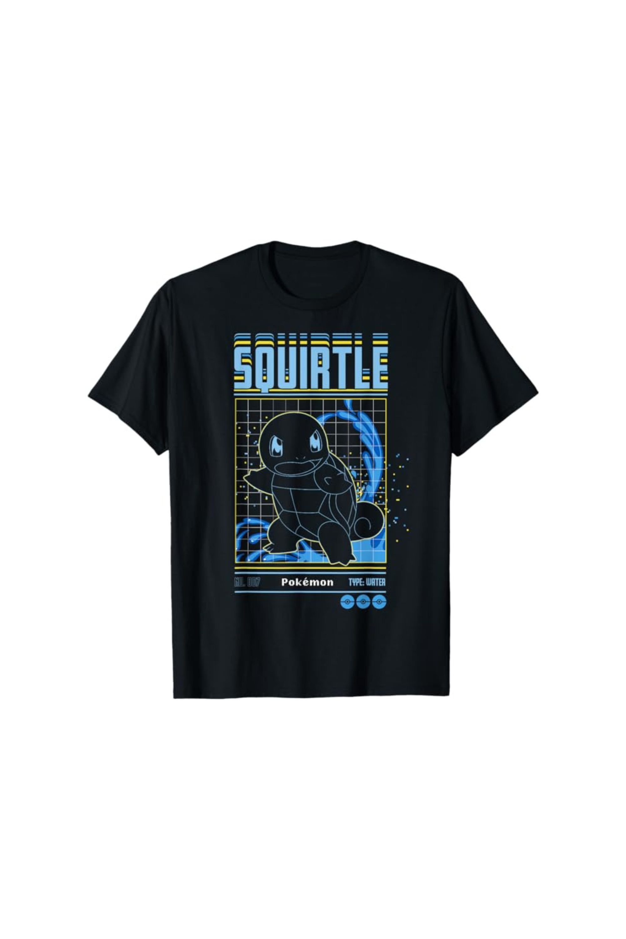 Pokémon Squirtle Water Type Schematic T-Shirt