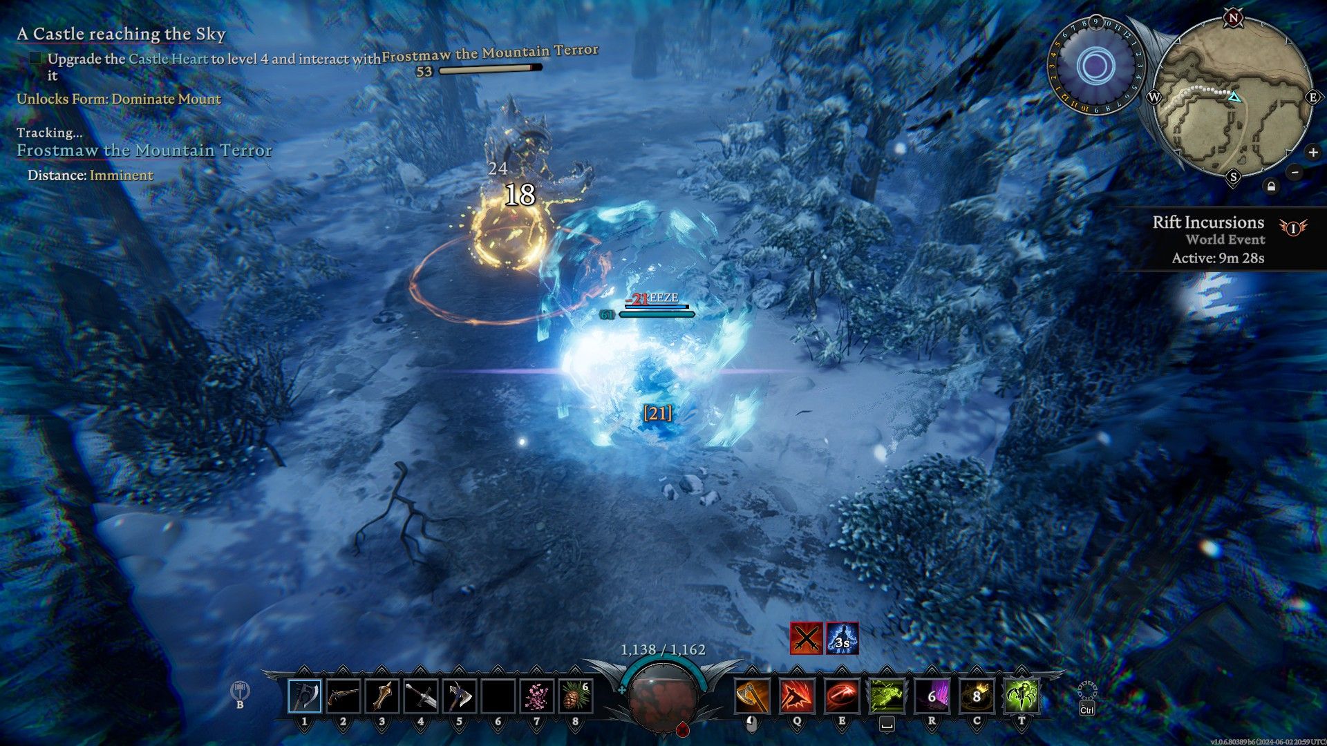 v rising player being frozen by frostmaw