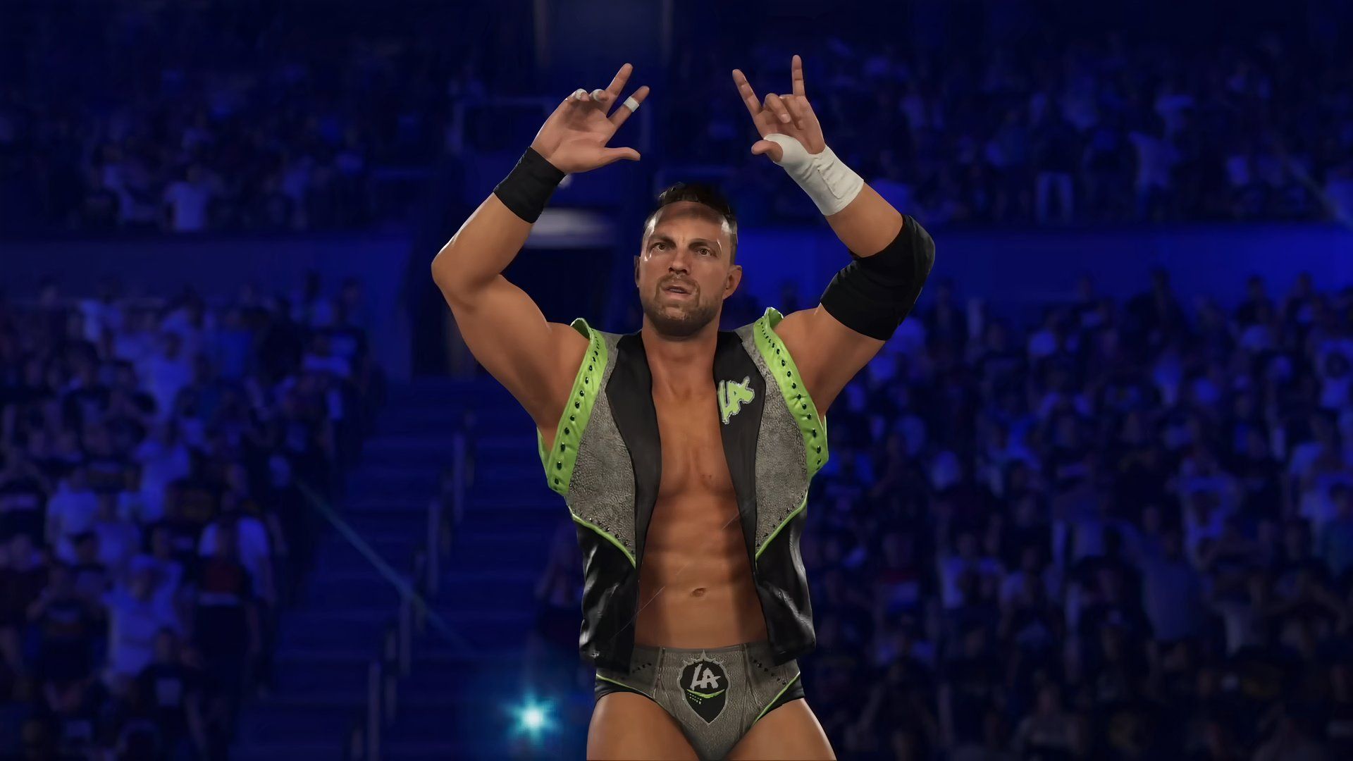 An image of LA Knight in WWE 2K24