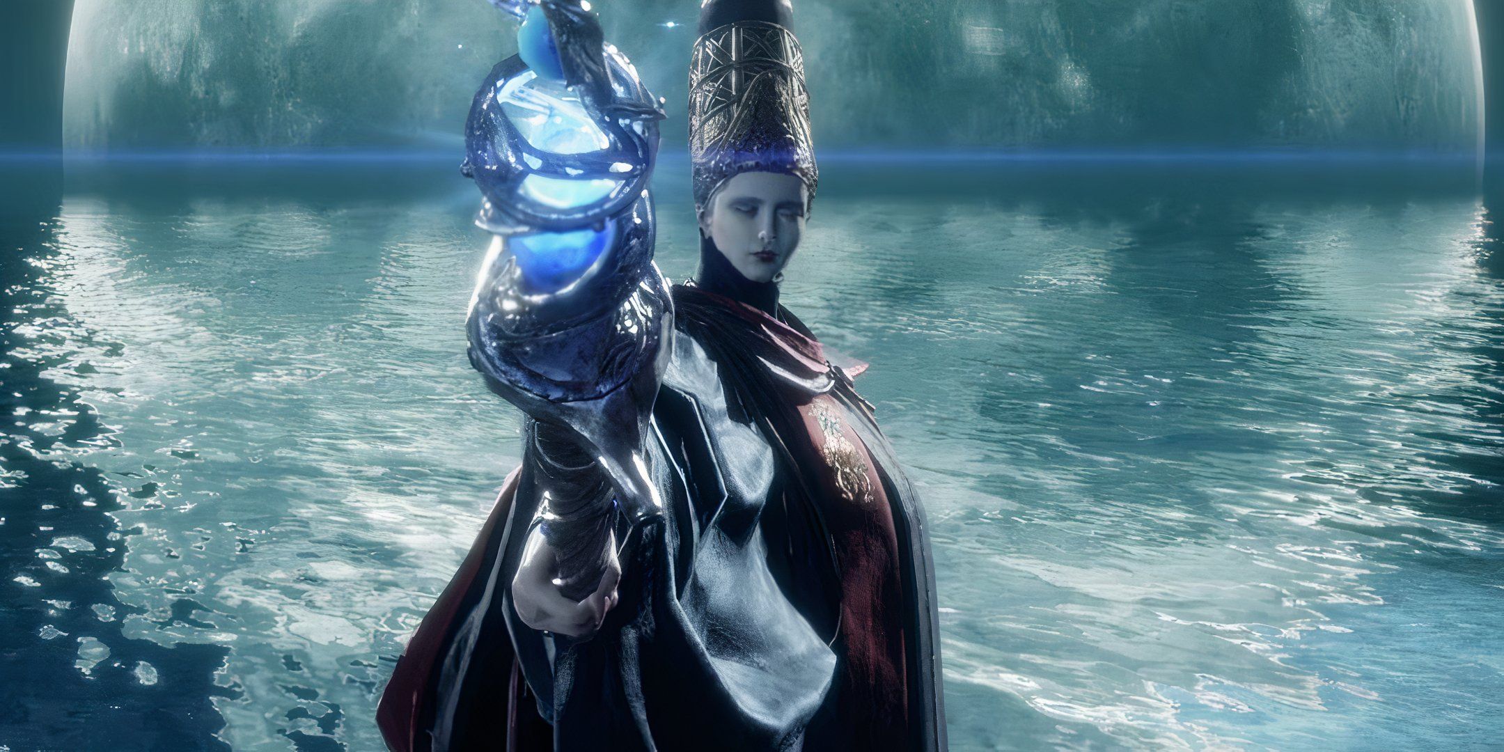 Elden ring image showing rennala in her second phase
