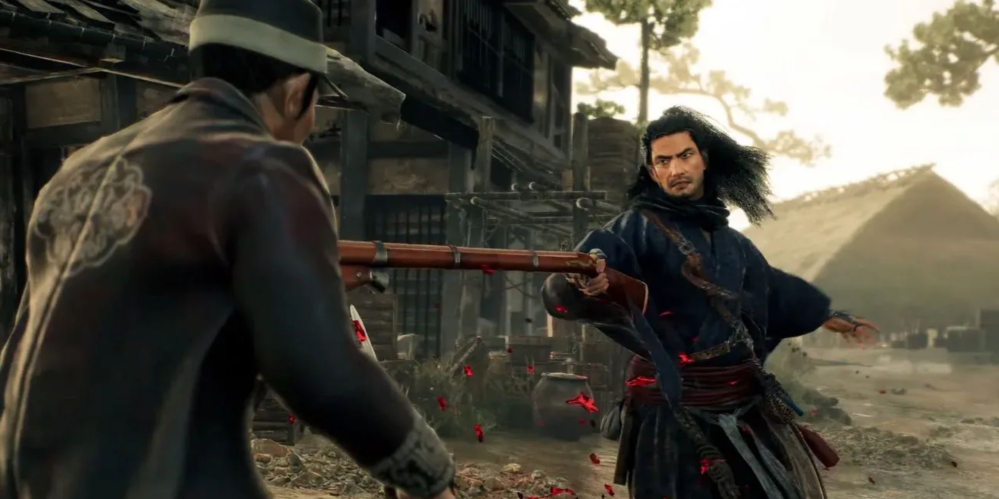 Rise Of The Ronin: The Ronin Using A Bayonet On A Musket To Stab A Bandit