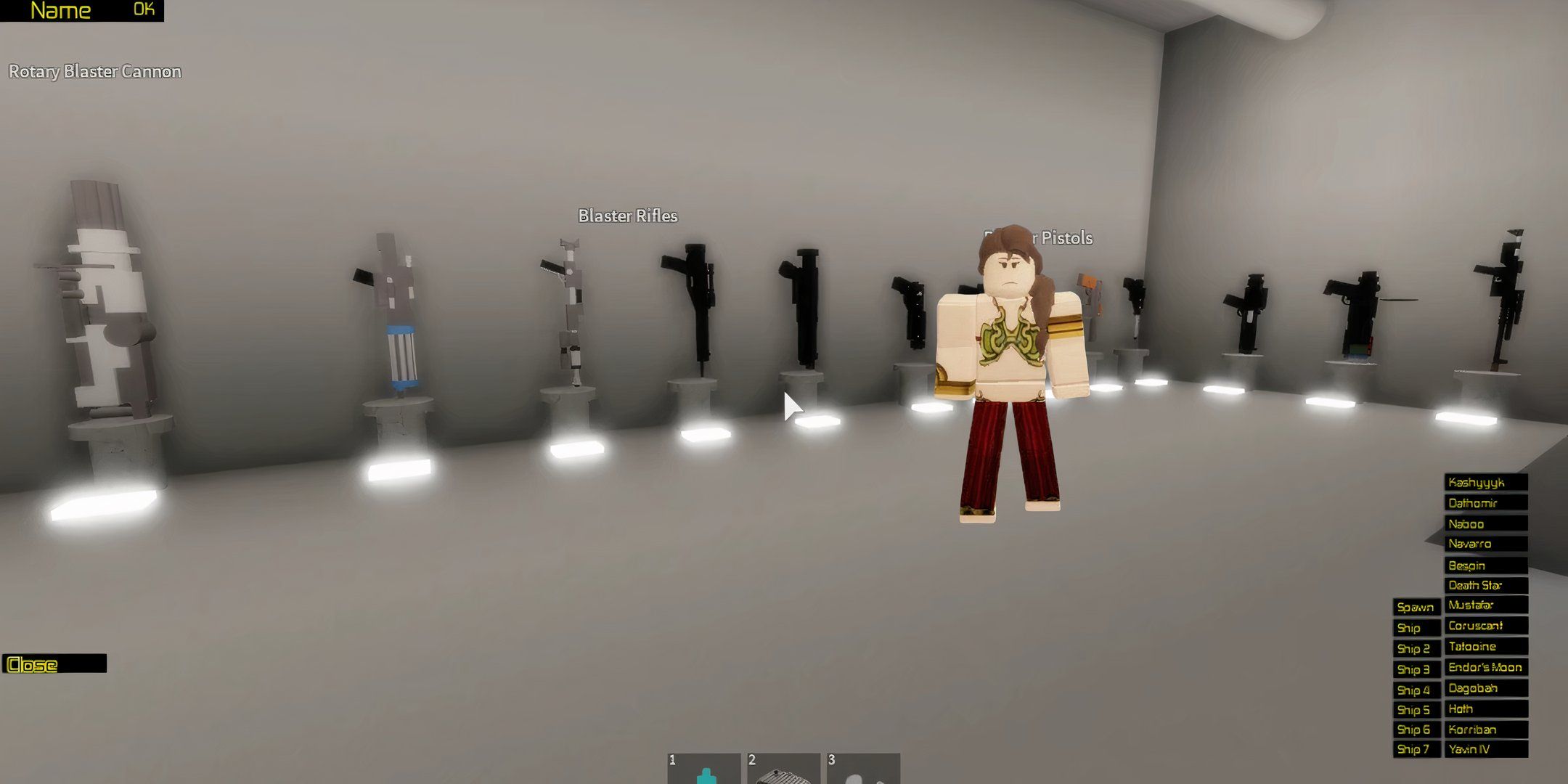 Leia standing in weapons room - Timelines RP