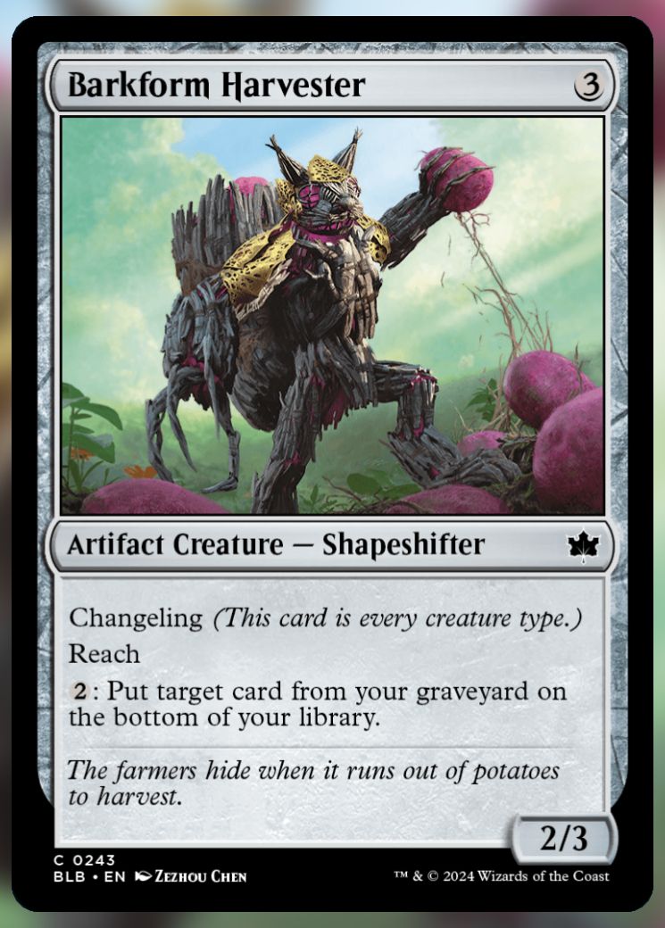 Magic The Gathering Barkform Harvester