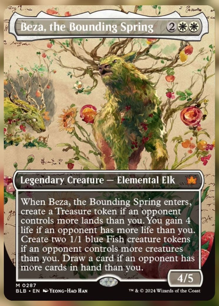 Magic The Gathering Beza, The Bounding Spring Alternate Card