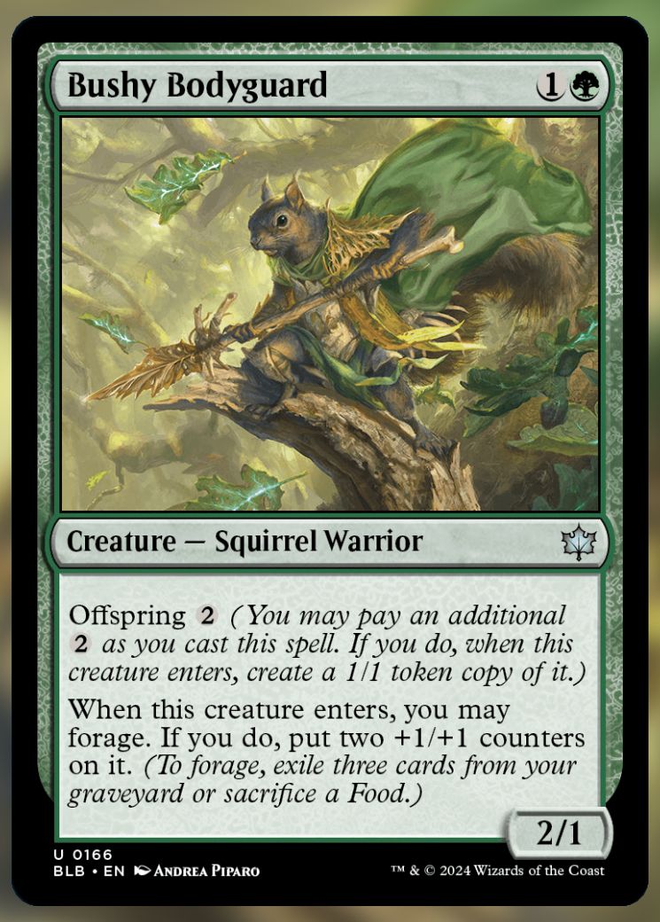 Magic The Gathering Bushy Bodyguard