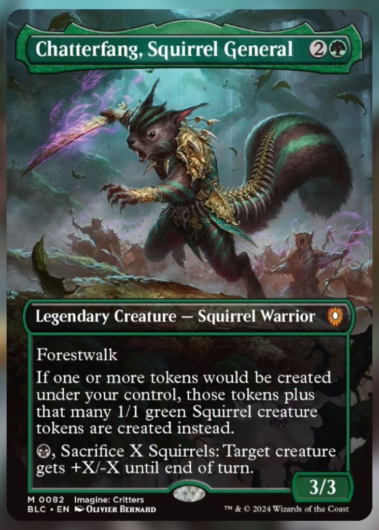 Magic The Gathering Chatterfang, Squirrel General Card