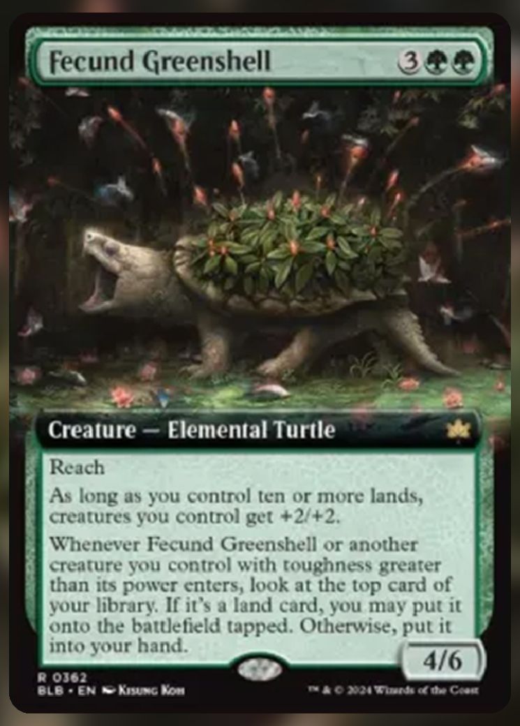 Magic The Gathering Fecund Greenshell Alternate Card