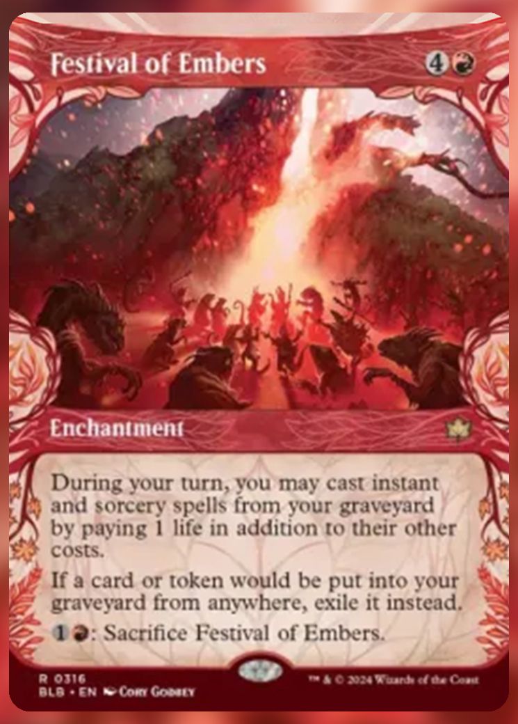 Magic The Gathering Festival Of Embers Alternate Card