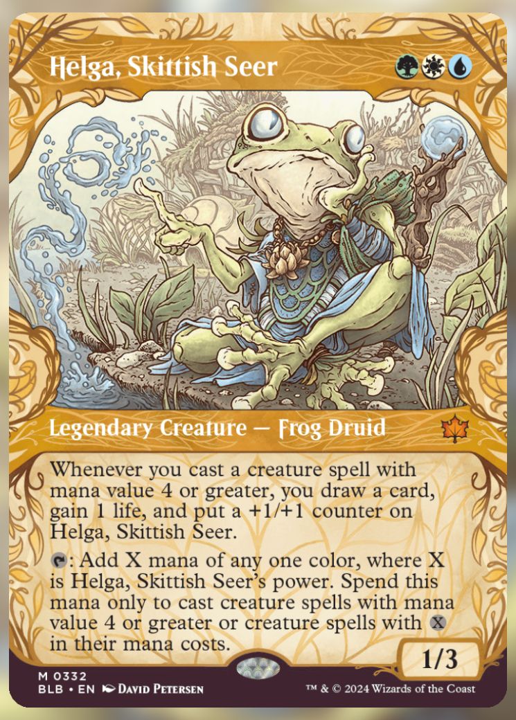 Magic The Gathering Helga, Skittish Seer Alt Card