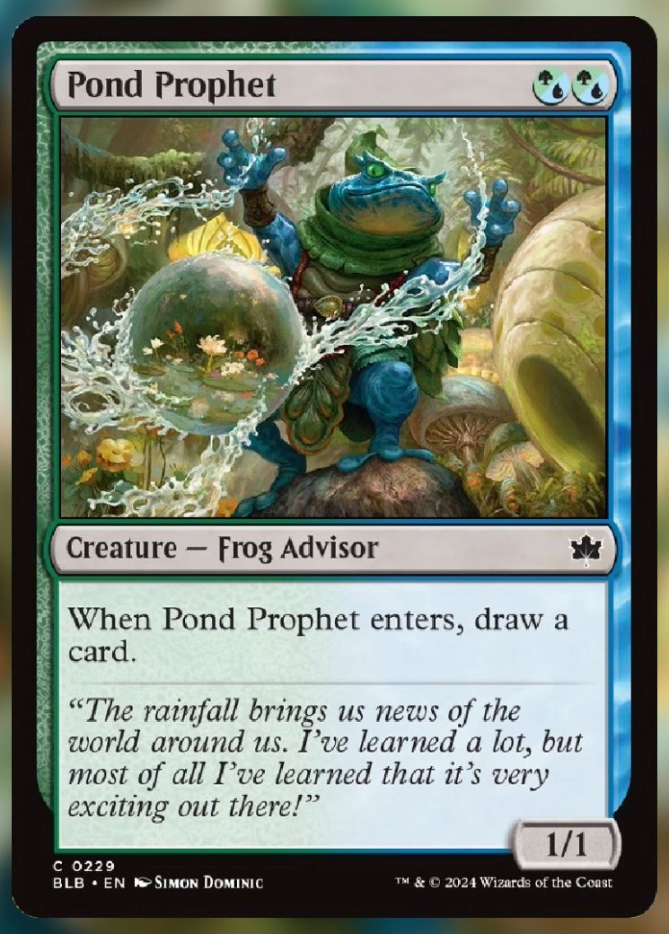 Magic The Gathering Pond Prophet Card