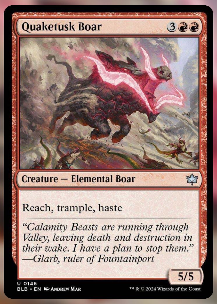 Magic The Gathering Quaketusk Boar