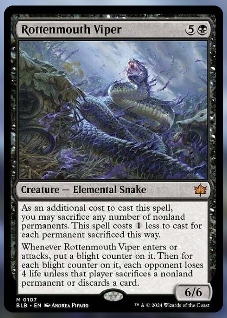 Magic The Gathering Rottenmouth Viper