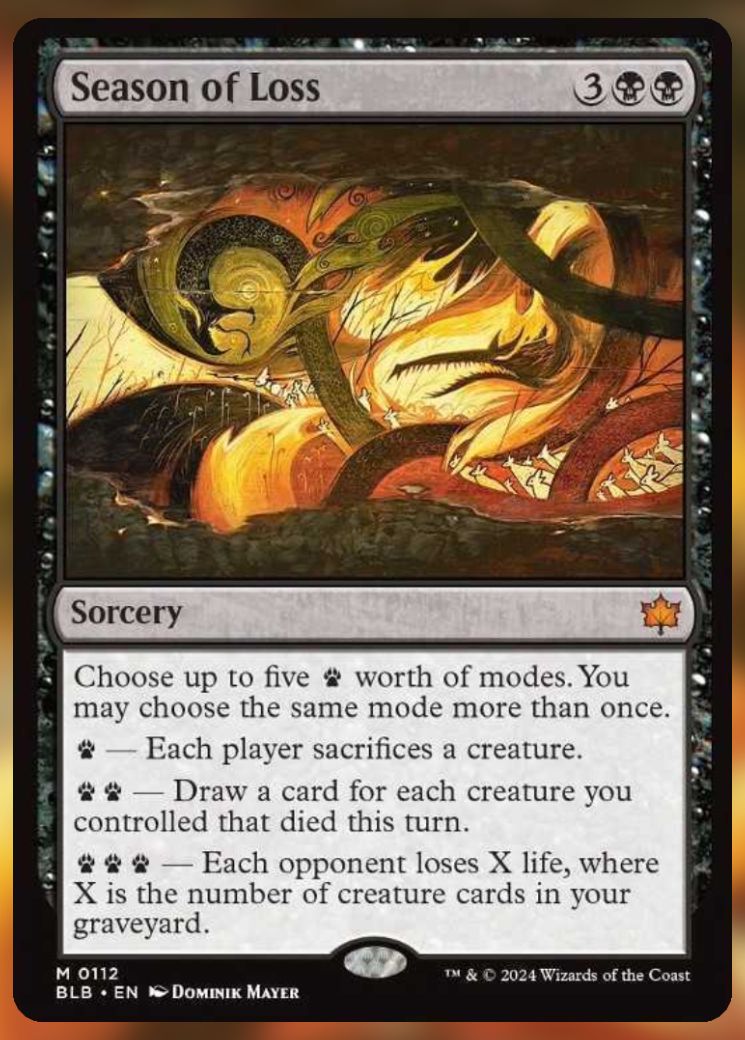 Magic The Gathering Season Of Loss Card