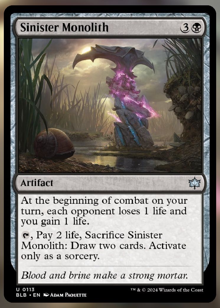 Magic The Gathering Sinister Monolith