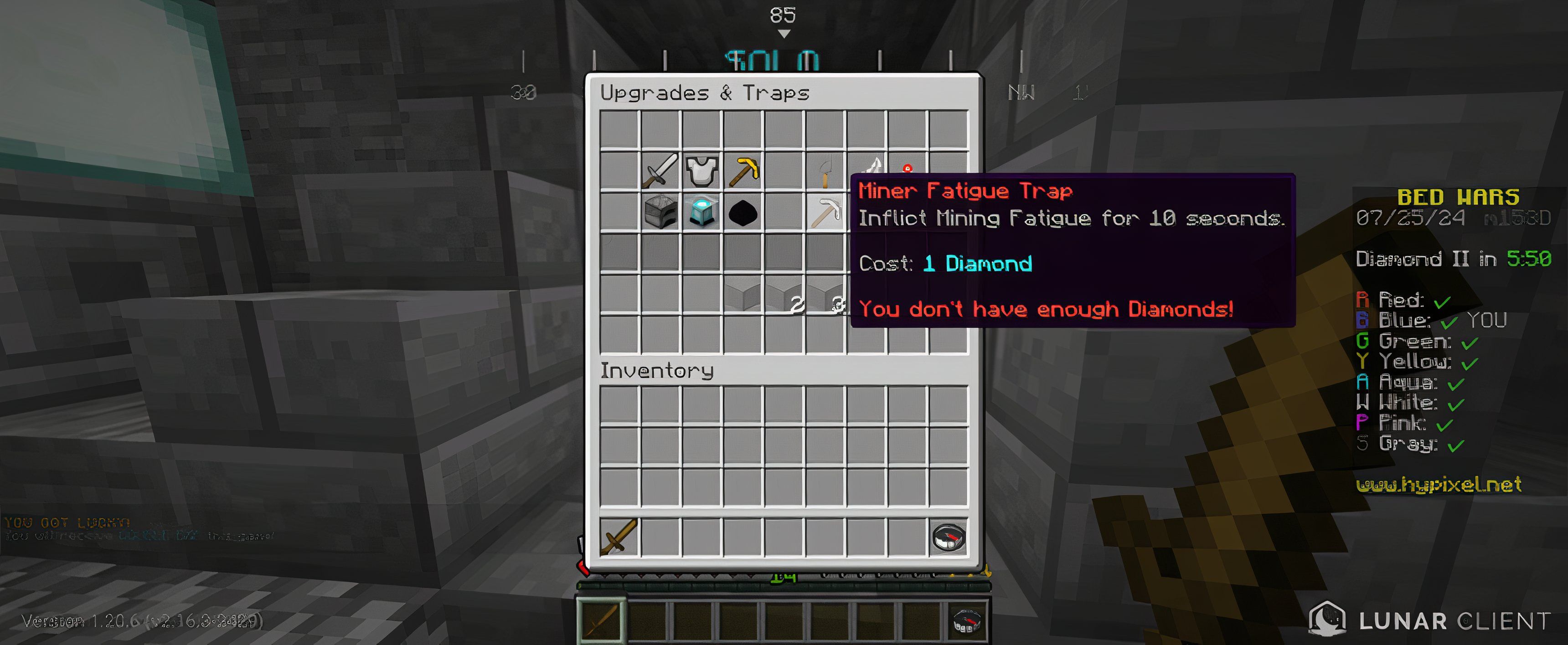 Minecraft: An image of the Miner Trap.